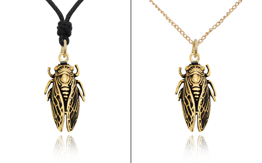 Locust Insect Handmade Brass Necklace Pendant Jewelry