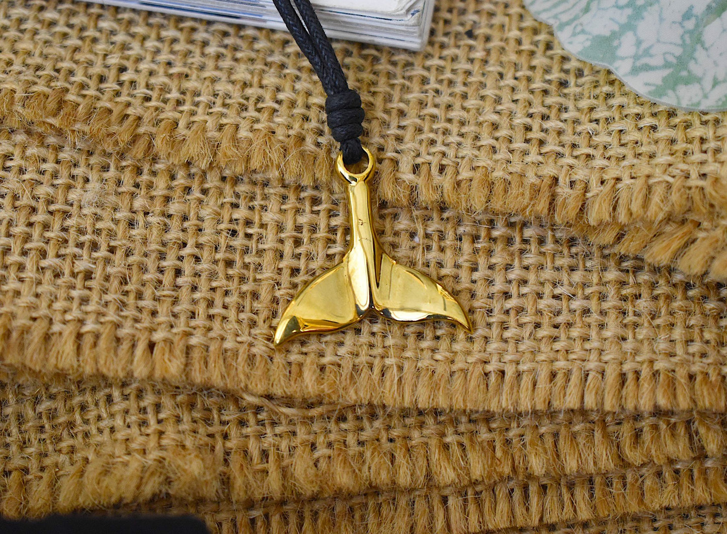 Unique Whale Tail Silver Pewter Brass Charm Necklace Pendant Jewelry