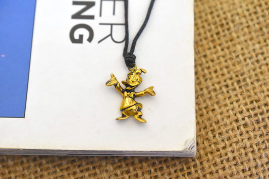 Happy Duck Handmade Brass Necklace Pendant Jewelry