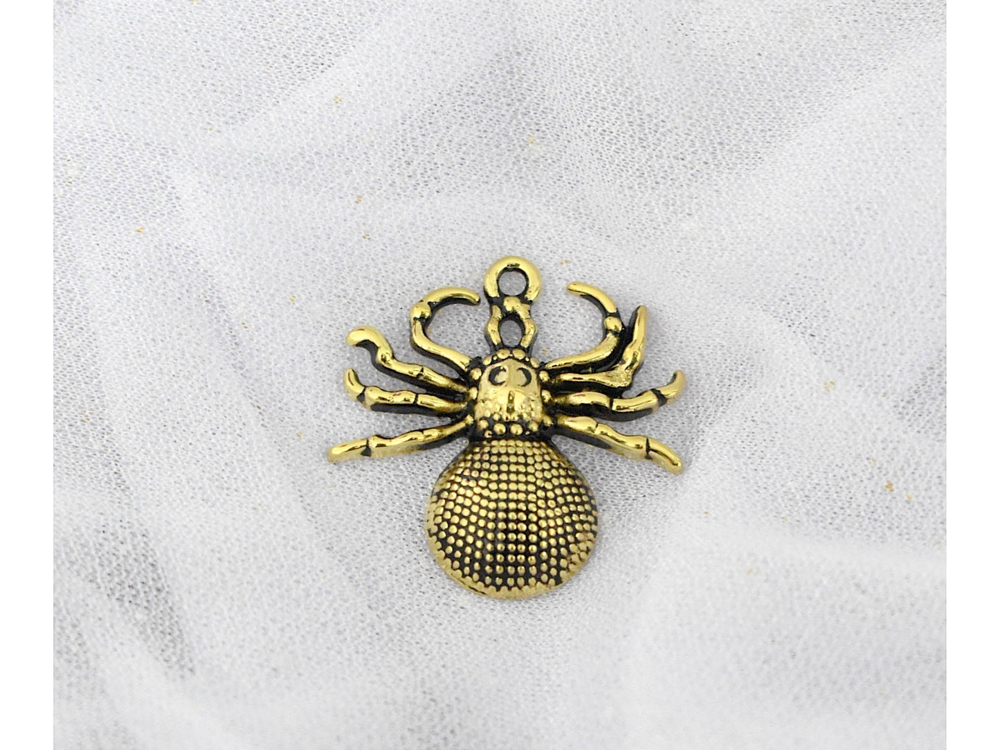 Spider Handmade Gold Brass Silver Pewter Necklace Pendant Jewelry