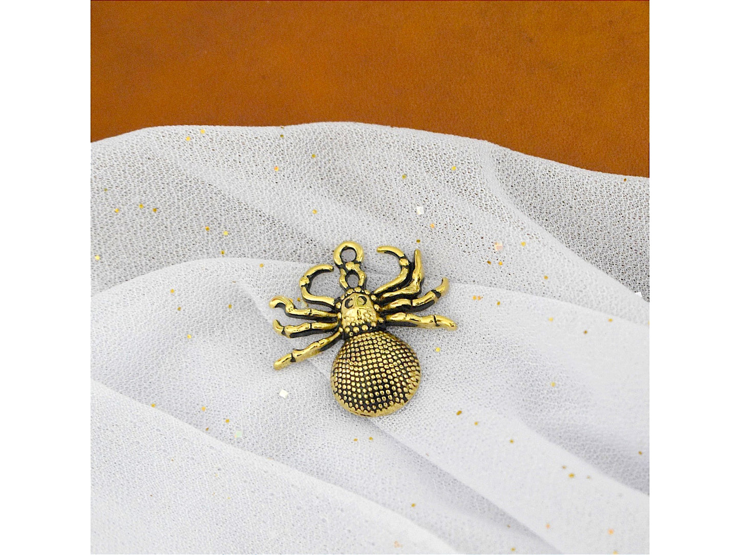 Spider Handmade Gold Brass Silver Pewter Necklace Pendant Jewelry