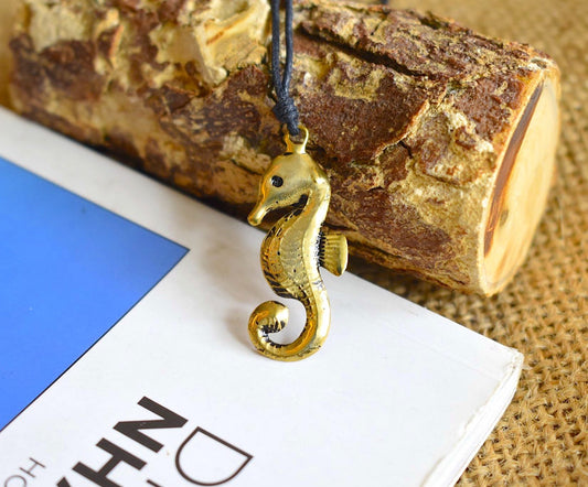 Sea Horse Ocean Silver Pewter Gold Brass Charm Necklace Pendant Jewelry