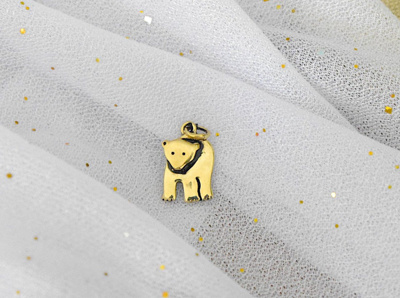 Polar Bear Silver Pewter Gold Brass Charm  Necklace Pendant Jewelry
