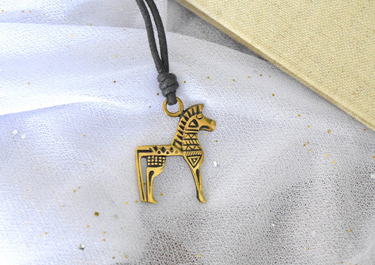 New Greek Trojan Horse Silver Pewter Gold Brass Charm Necklace Pendant Jewelry