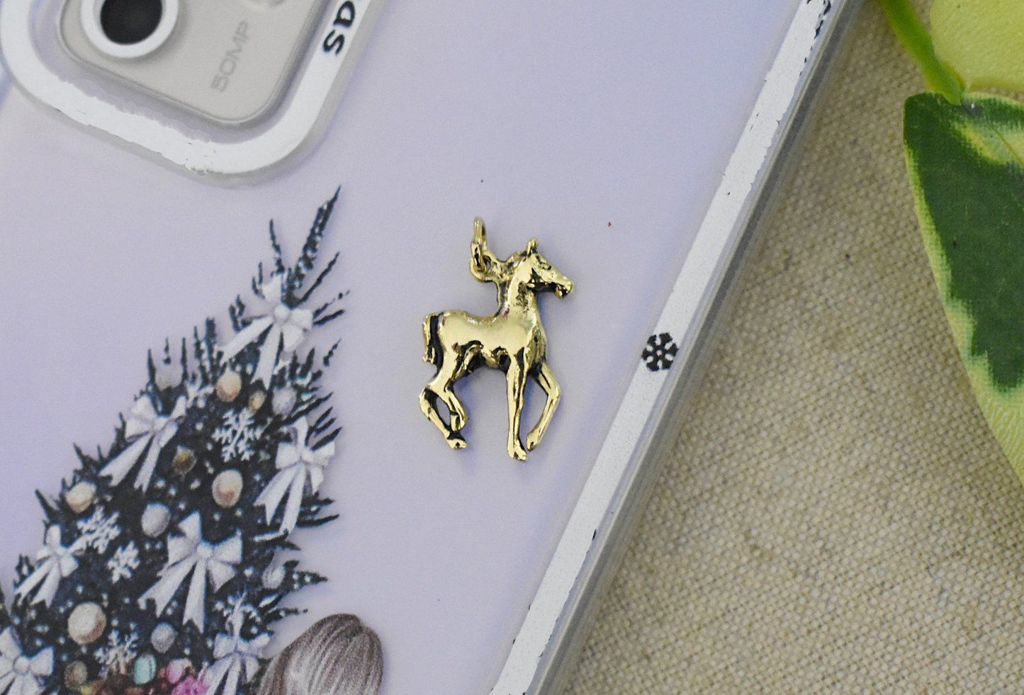 Lovely Horse Handmade Silver Pewter Gold Brass Necklace Pendant Jewelry