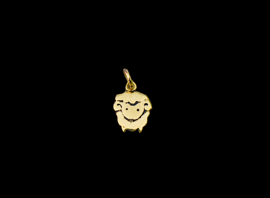 Cute Mini Sheep Gold Brass Charm Necklace Pendant Jewelry