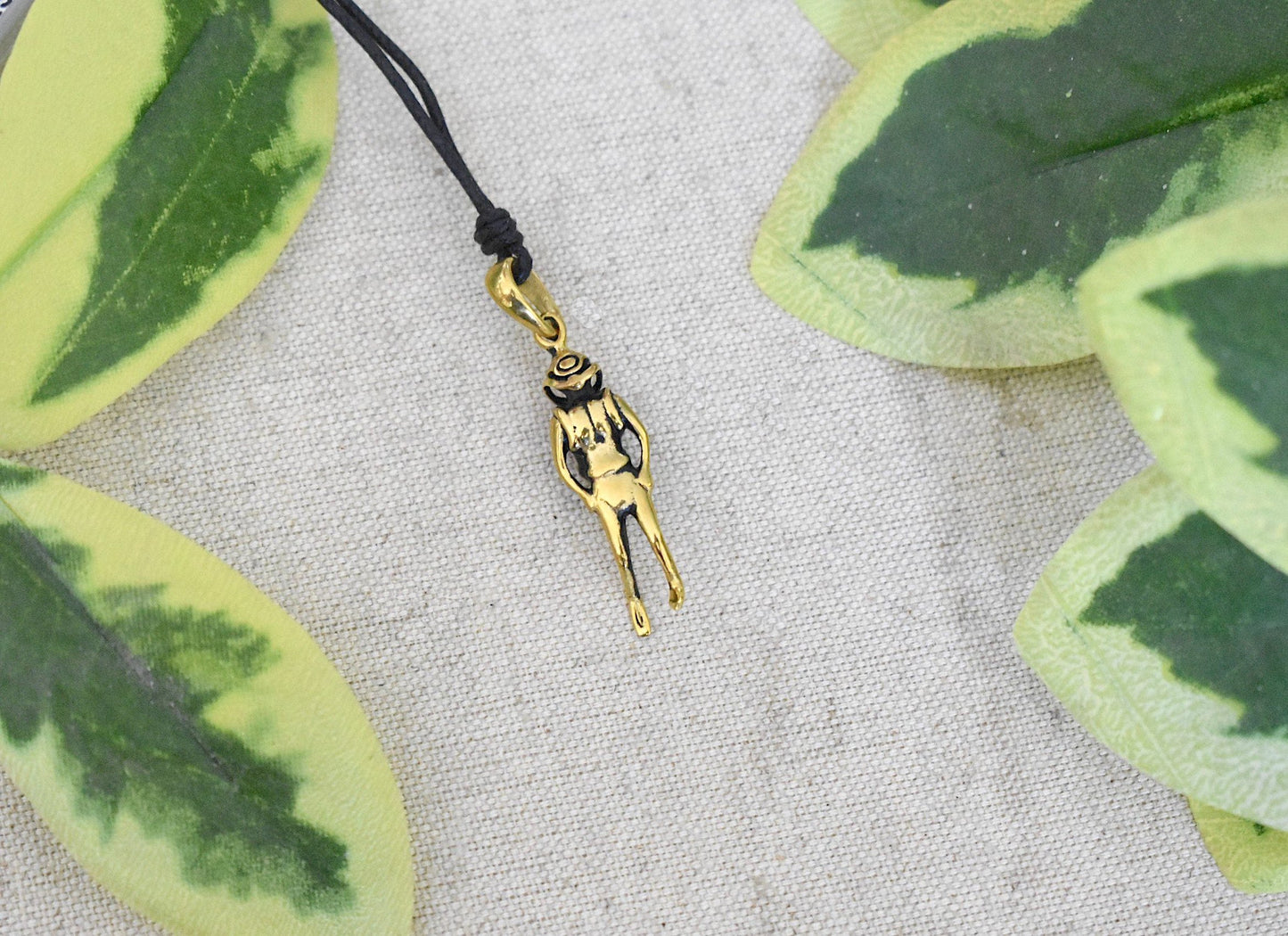 Scuba Diver 92.5 Sterling Silver Gold Brass Charm Necklace Pendant Jewelry