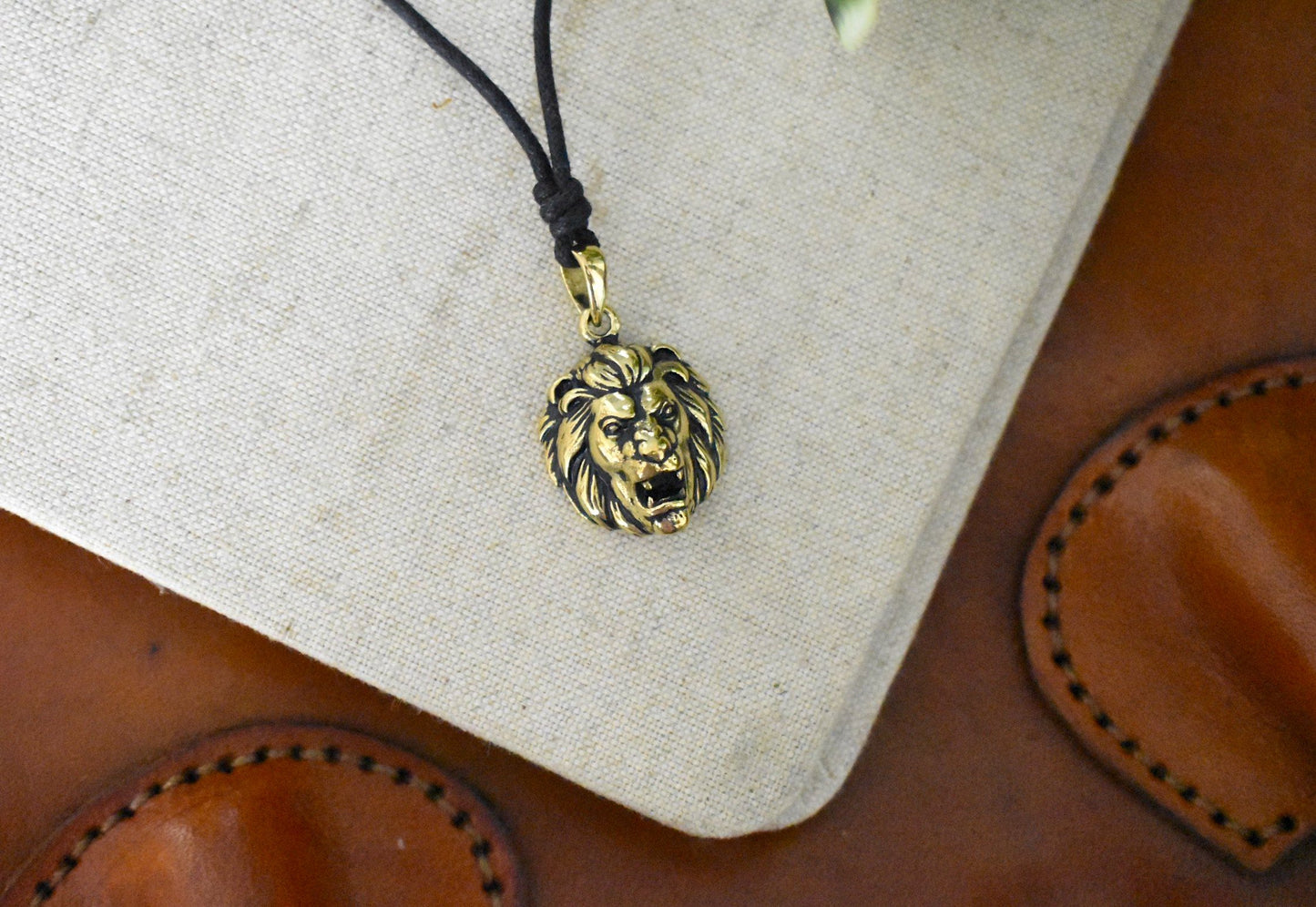 Lion Of Judah Leo 92.5 Sterling Silver Pewter Brass Necklace Pendant Jewelry