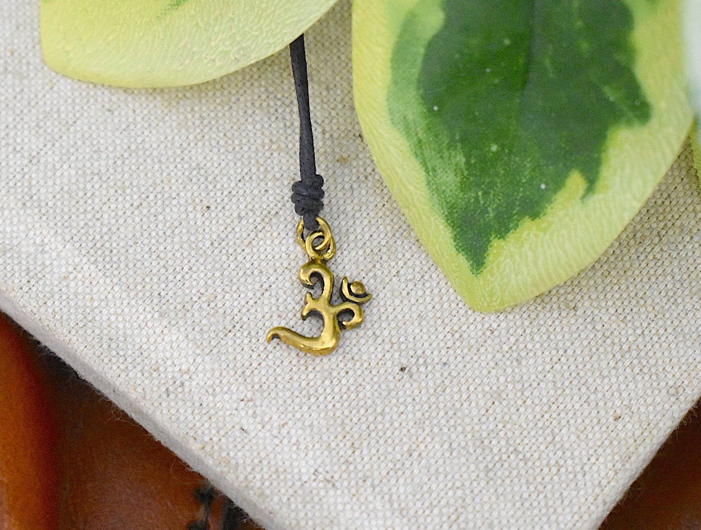 Handmade Om Ohm 92.5 Sterling Silver Pewter Brass Charm Necklace Pendant Jewelry