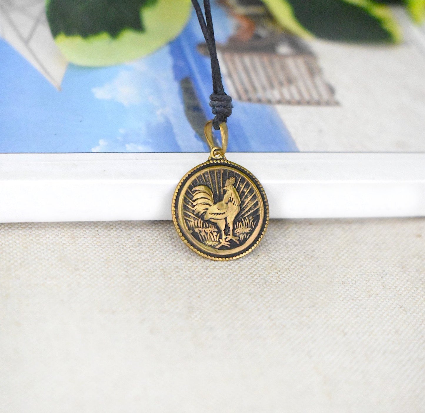 Chinese Year Of Zodiac Gold Brass Charm Necklace Pendant Jelwery