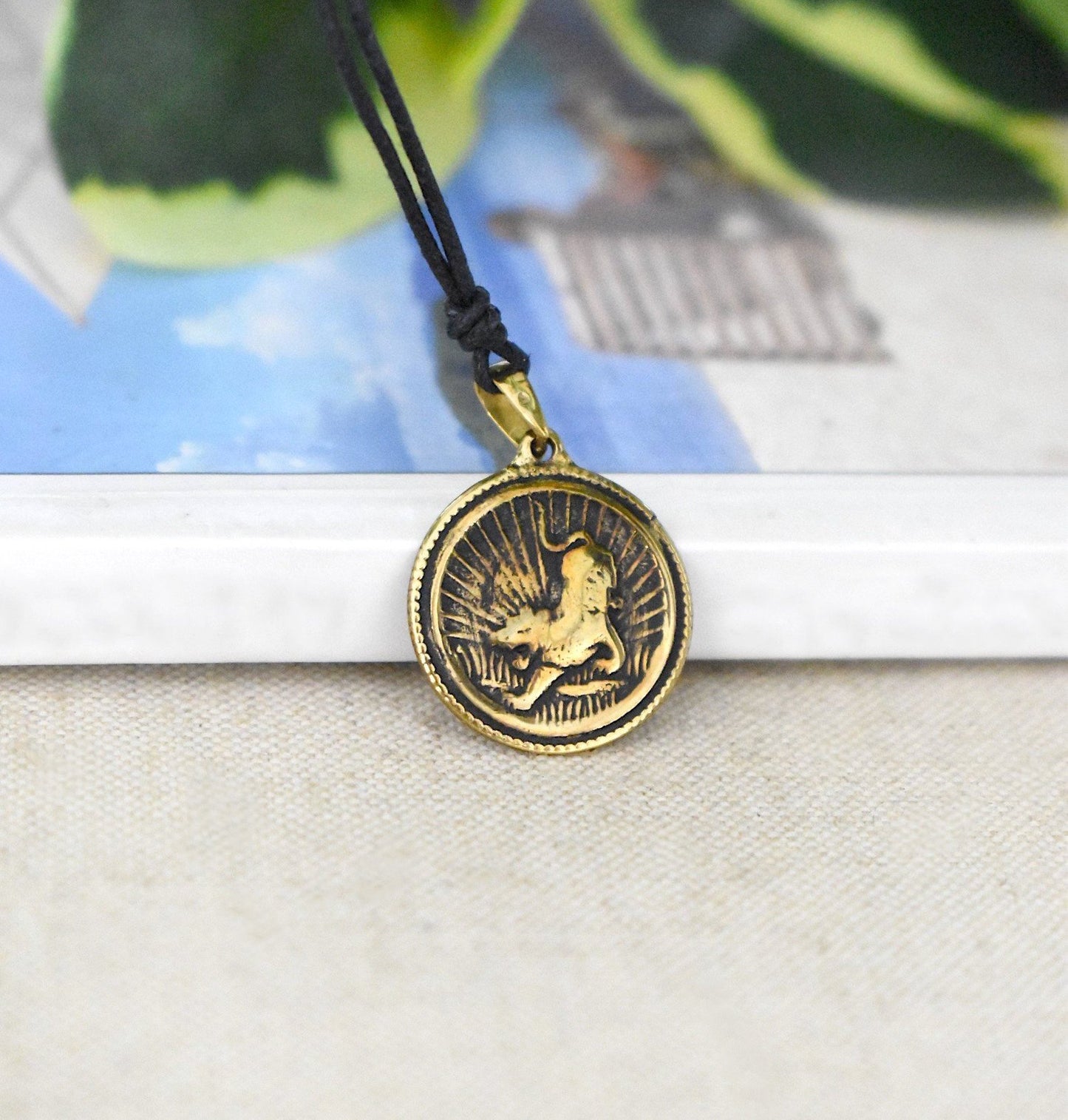 Chinese Year Of Zodiac Gold Brass Charm Necklace Pendant Jelwery