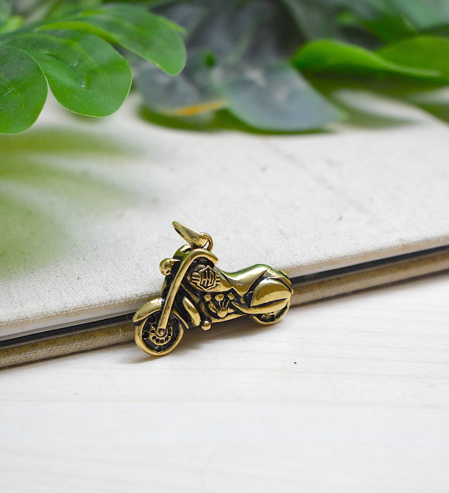 Supersport Motorcycles 925 Sterling Silver Brass Motor Bike Pendant Necklace Jewelry
