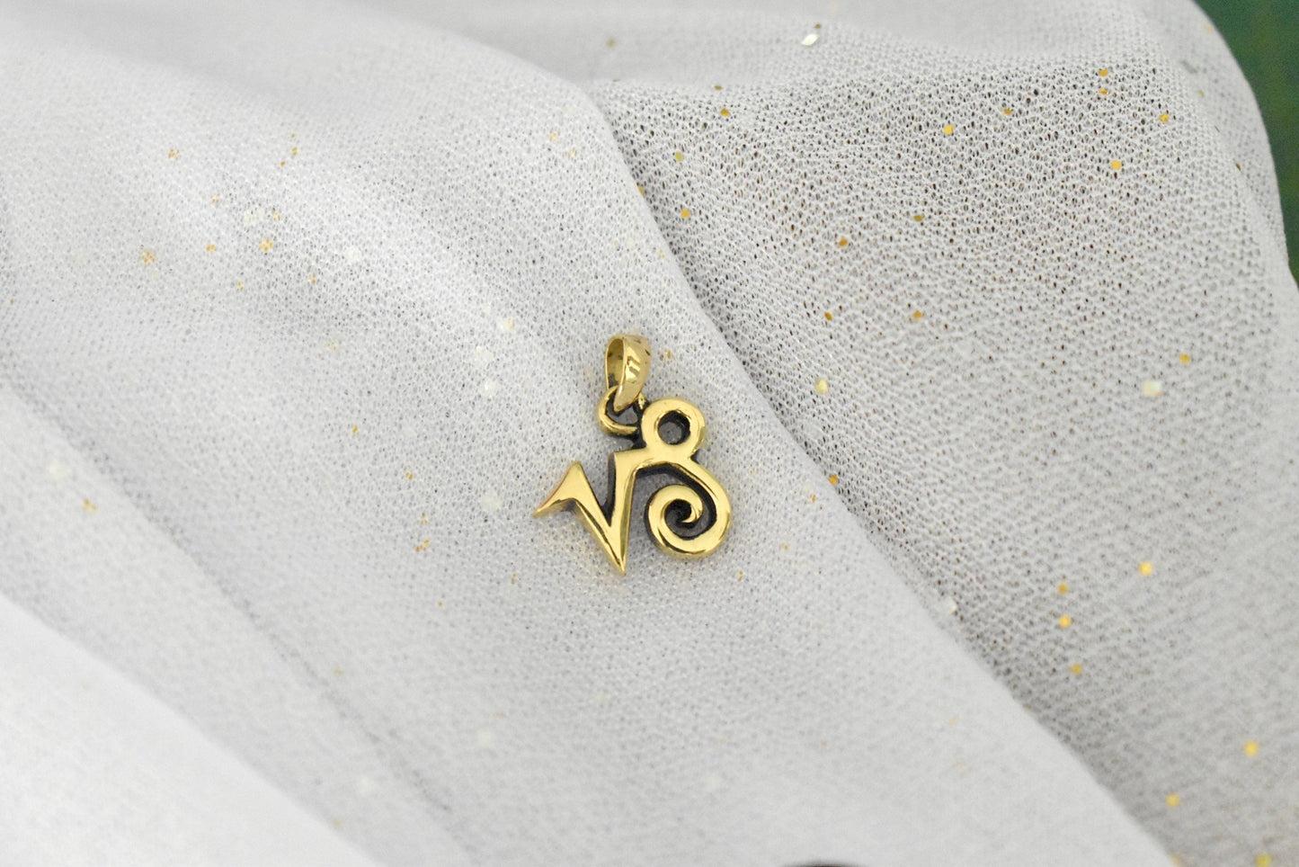 Astrology Sign Gold Brass Charm Symbol Necklace Pendant Jewelry