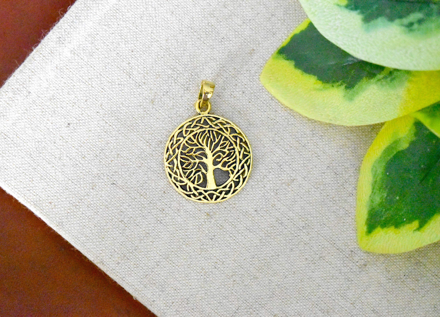 Tree of Life 92.5 Sterling Silver Brass Charm Necklace Pendant Necklace Jewelry