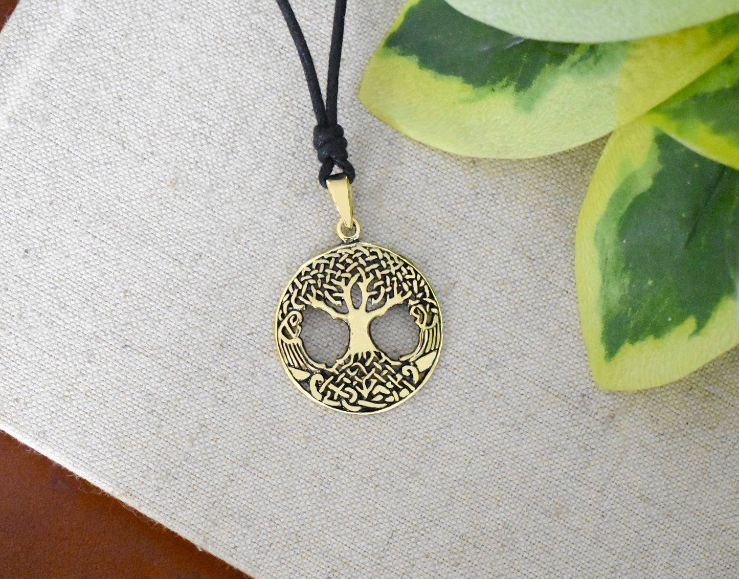 Tree of Life 92.5 Sterling Silver Brass Charm Necklace Pendant Necklace Jewelry