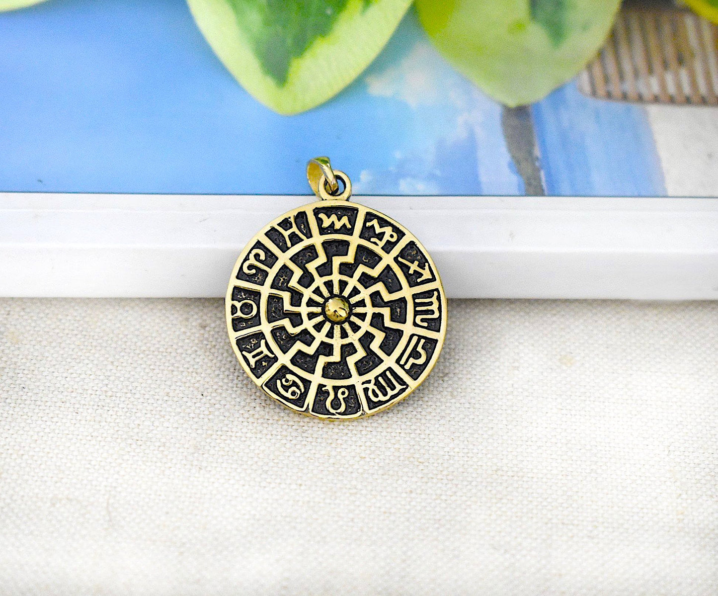 Handmade Astrology Sterling Silver Pewter Gold Brass  Necklace Pendant Jewelry