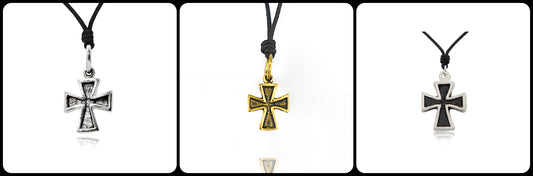 Christian Cross Sterling-silver Pewter Gold Brass Charm Necklace Pendent Jewelry