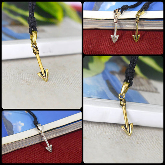 Cute Cupid's Arrow Sterling Silver Brass Charm Necklace Pendant Jewelry