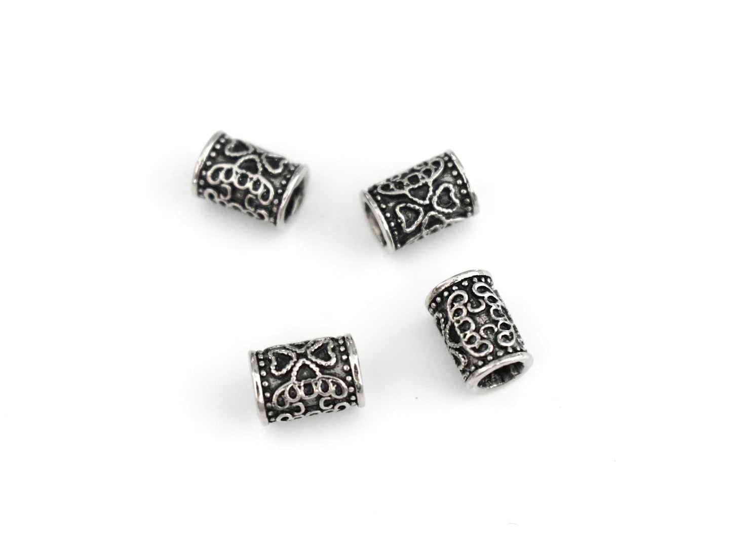 Set Of 2 Metal Beads Silver Color Jewelry Beads For Jewelry Making Bracelet NecklaceDIY Craft