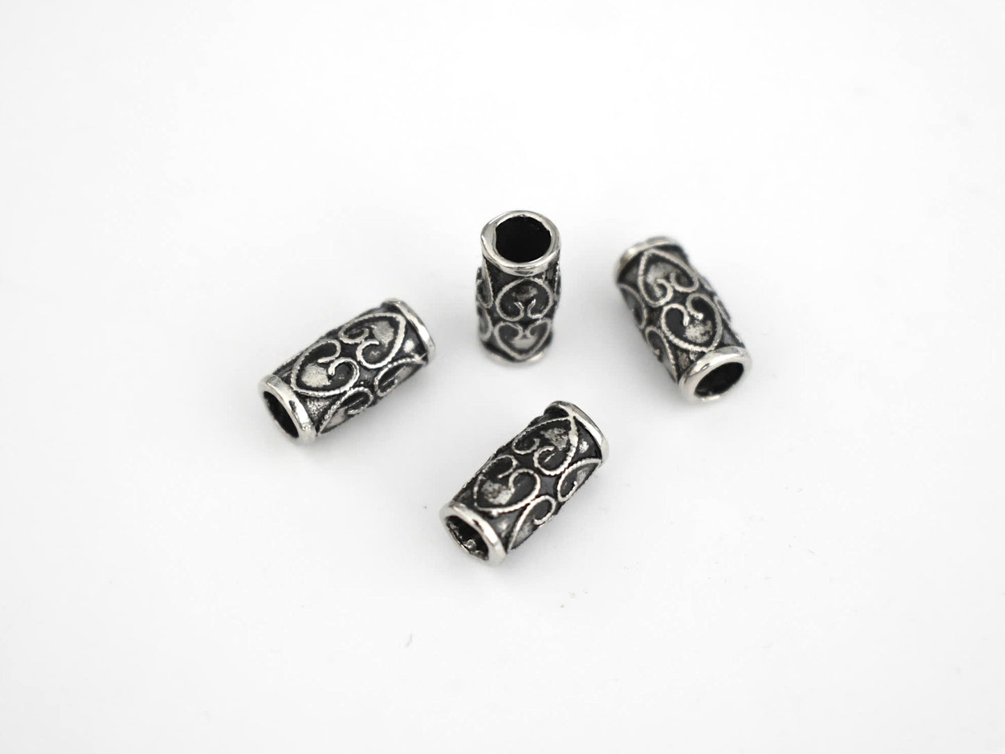 Set Of 2 Metal Beads Silver Color Jewelry Beads For Jewelry Making Bracelet NecklaceDIY Craft