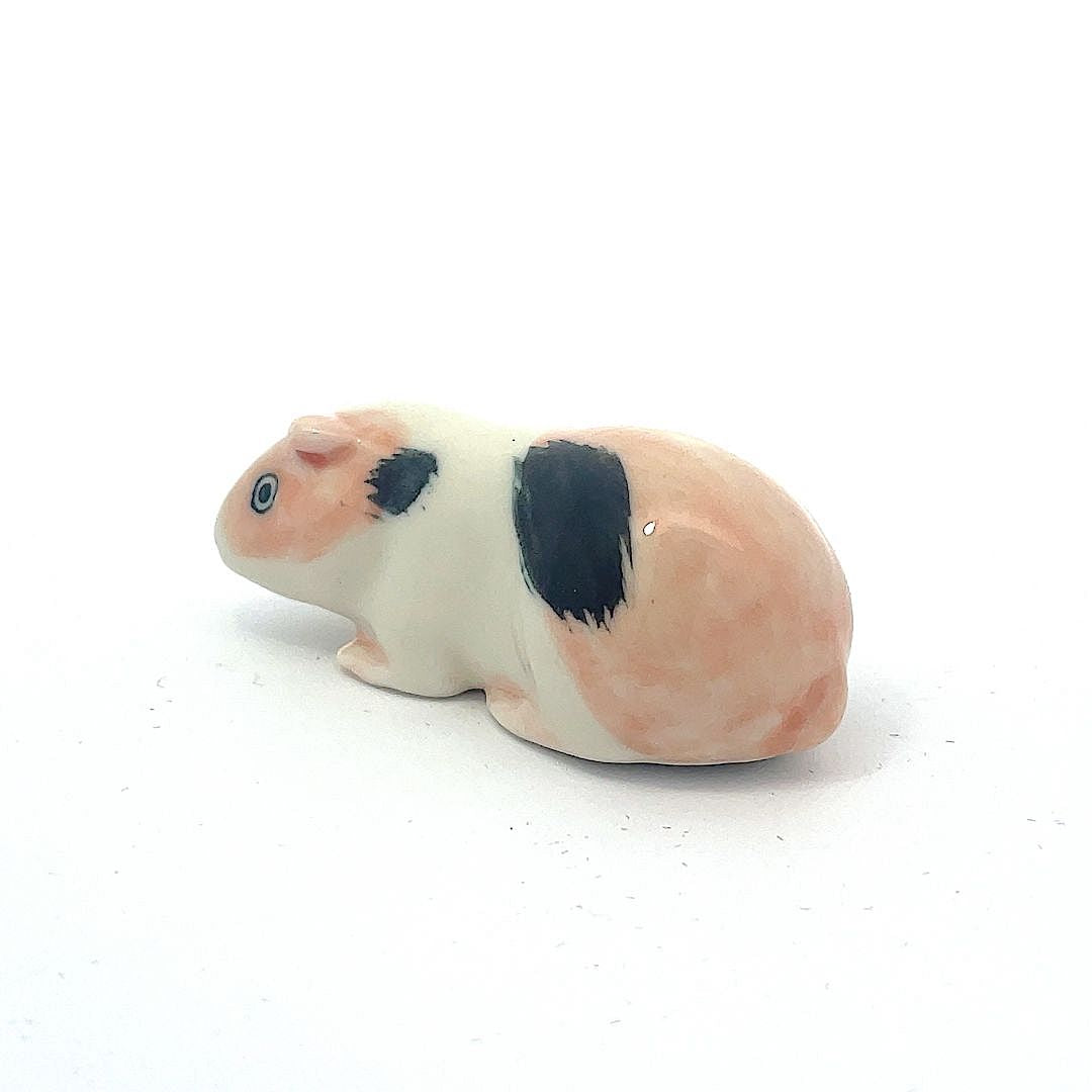 Guinea Pigs Ceramic Figurines Animal Miniature Collectible Decor