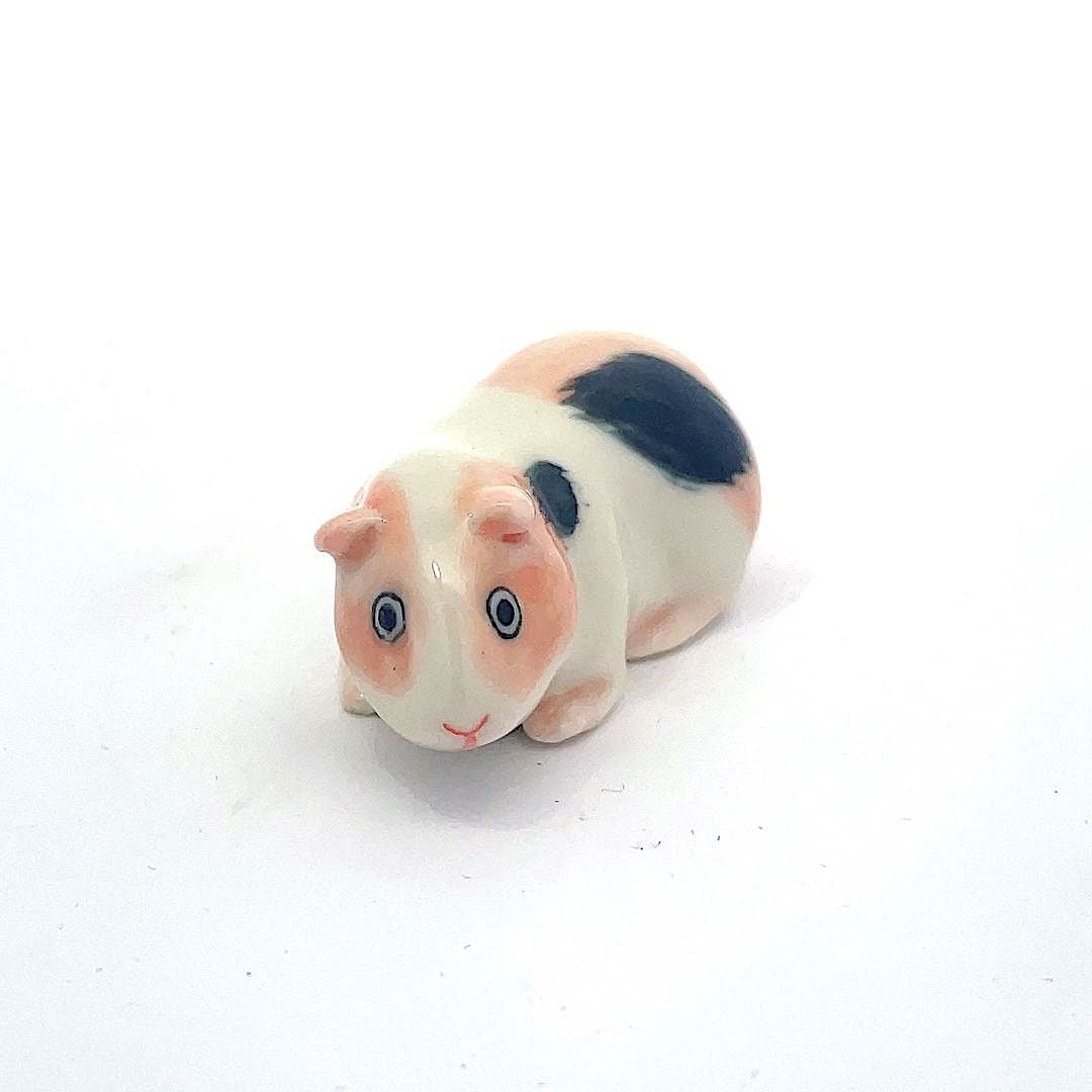 Guinea Pigs Ceramic Figurines Animal Miniature Collectible Decor