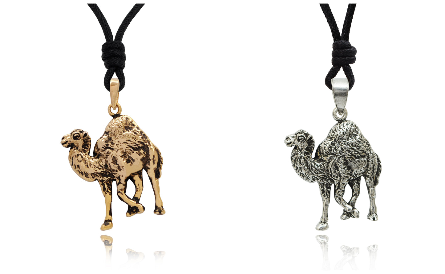 Cute Camel 92.5 Sterling Silver Gold Brass Charm Necklace Pendant Jewelry