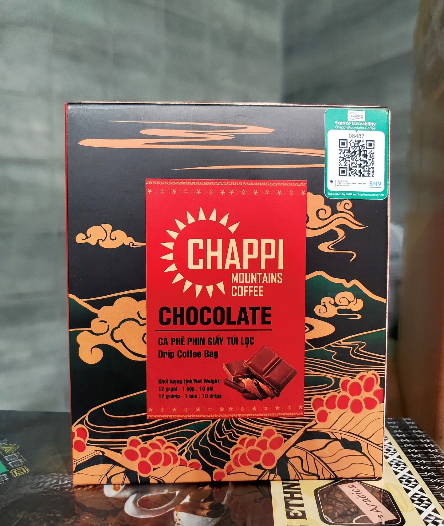 Chappi Mountains Coffee - Chocolate & Arabica Coffee Drip Bag 120g x 10 drips