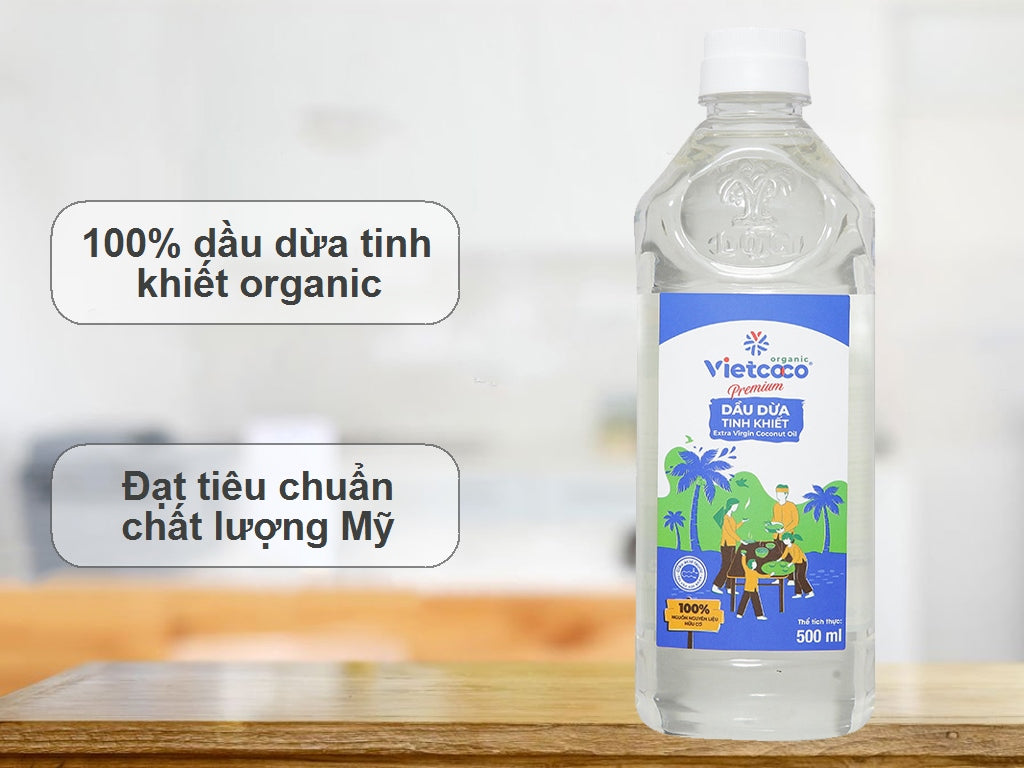 Organic Extra Virgin Coconut Oil for Cooking by Vietcoco 250ml / 500ml | 100% Organic