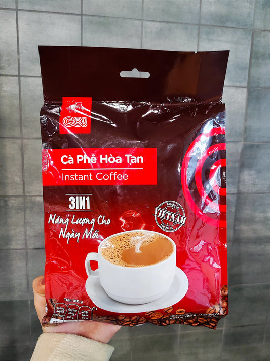 GO! 3 in 1 Instant Coffee 600g (25 packs x 24g) - Authentic Taste of Vietnam