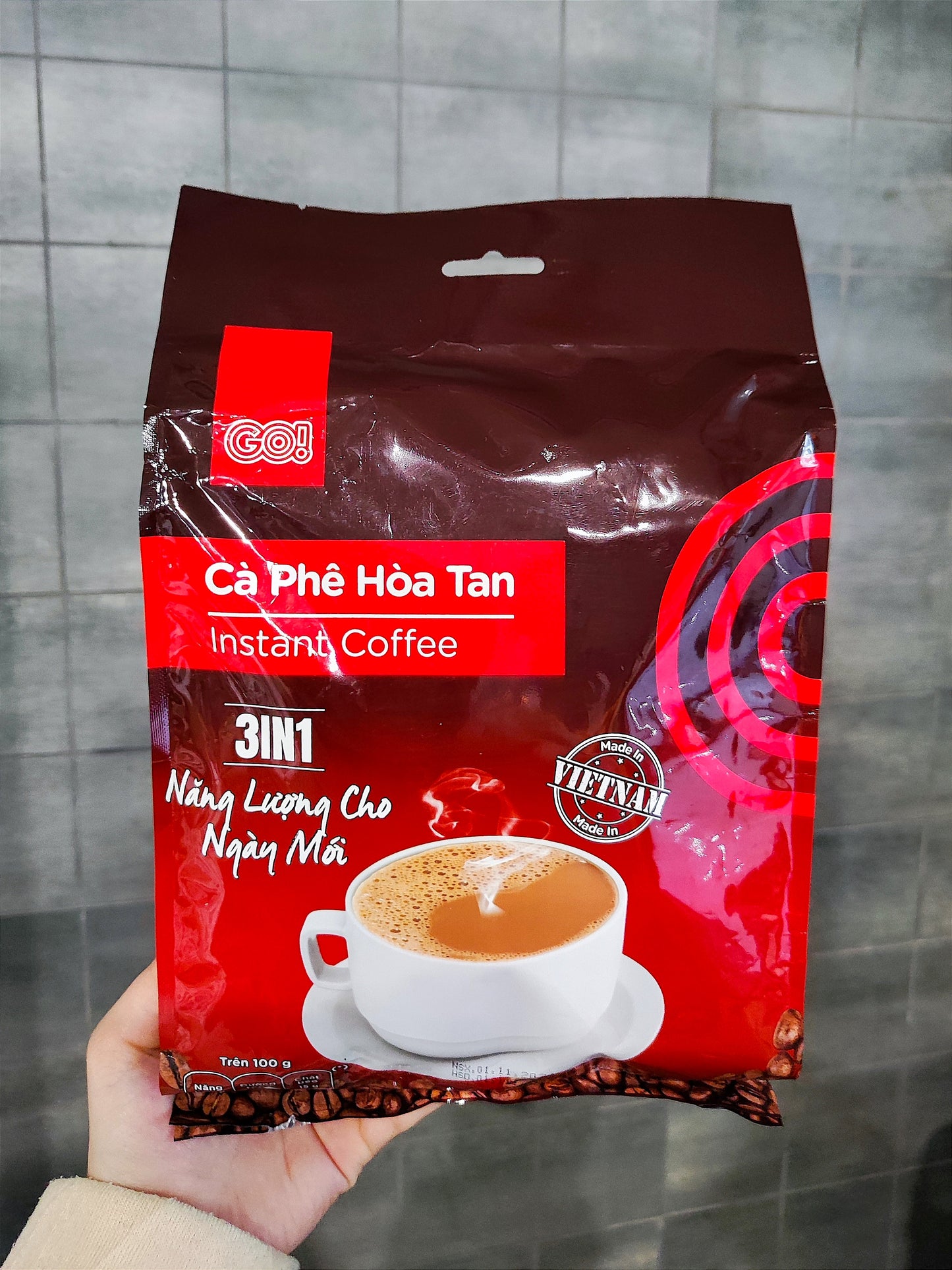 GO! 3 in 1 Instant Coffee 600g (25 packs x 24g) - Authentic Taste of Vietnam