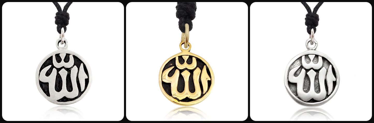 Islamic Koran Word 92.5 Sterling Silver Pewter Brass Necklace Pendant Jewelry