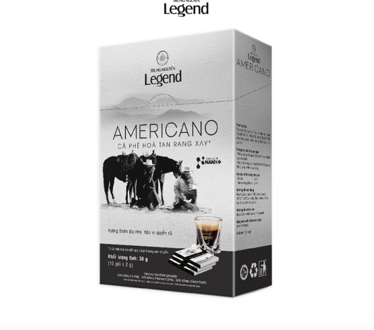 Trung Nguyên Legend Instant Coffee With Finely-Milled Coffee Beans – Americano 30g (15 Pack x 2g)