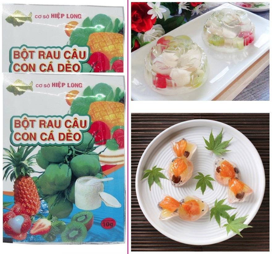 Hiep Long Agar Jelly Powder Bột Rau Câu Con Cá Dẻo Hiep Long Agar Jelly Powder - Made In Viet Nam - Crisp jelly