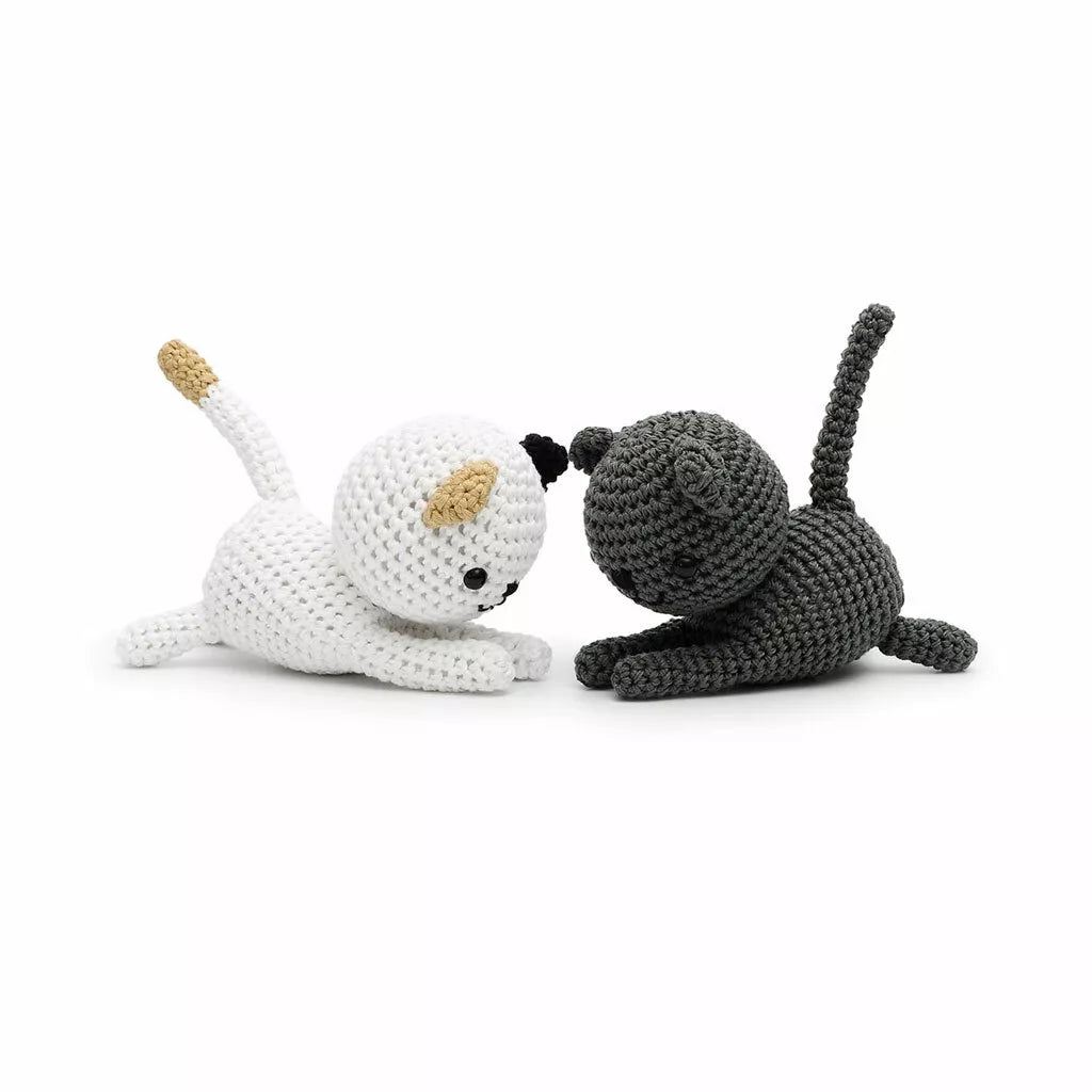 Dark grey Weasel Handmade Amigurumi Stuffed Toy Knit Crochet Doll VAC