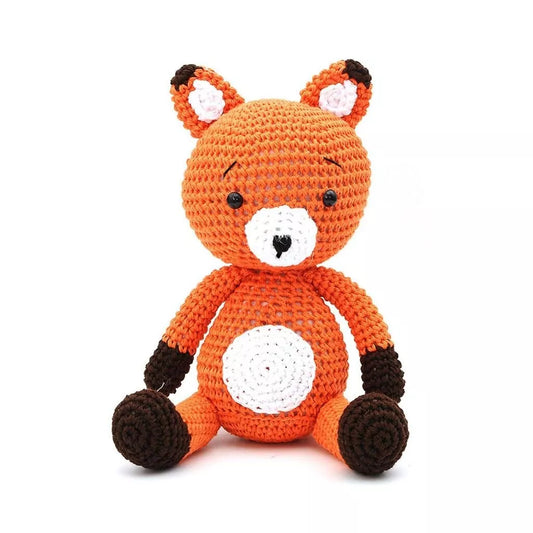 Cute Fox Handmade Amigurumi Stuffed Toy Knit Crochet Doll VAC