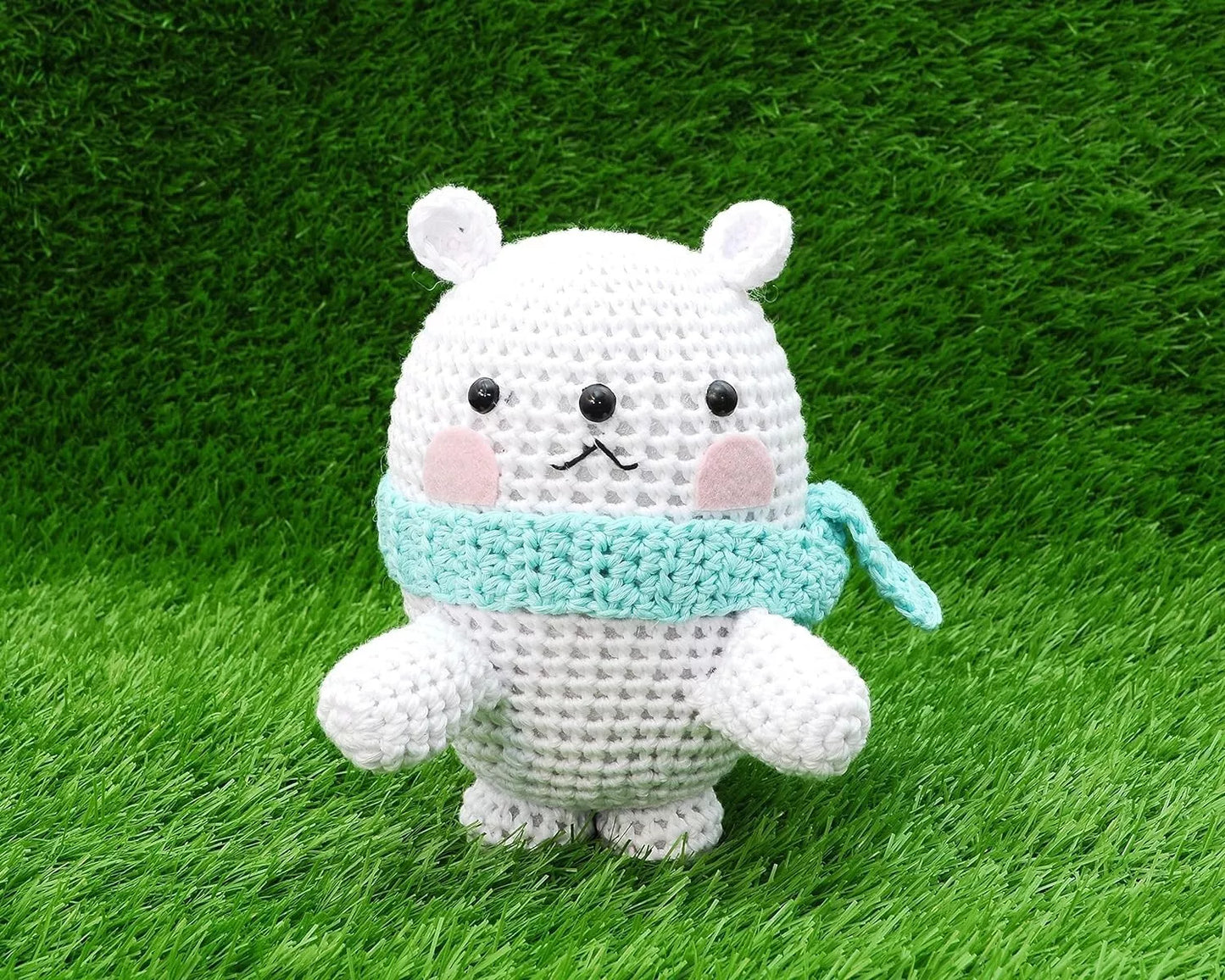 White Bear Handmade Amigurumi Stuffed Toy Knit Crochet Doll VAC