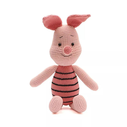 Cute Pink Handmade Amigurumi Stuffed Toy Knit Crochet Doll VAC