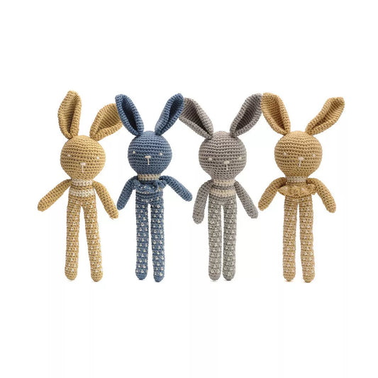Cute Long-legged Rabbit Handmade Amigurumi Stuffed Toy Knit Crochet Doll VAC