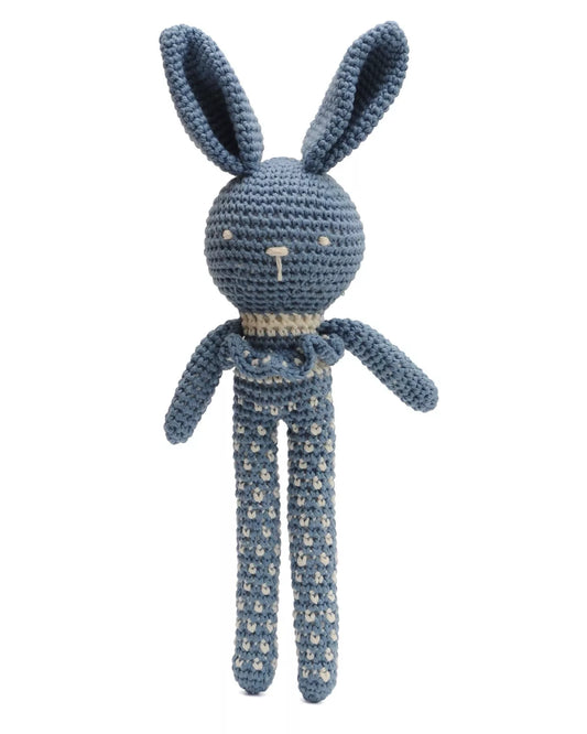 Cute Long-legged Rabbit Handmade Amigurumi Stuffed Toy Knit Crochet Doll VAC