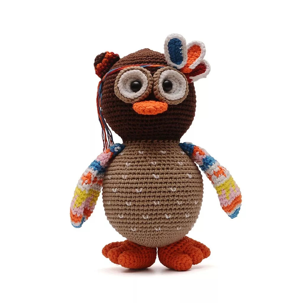 Cute Owl Handmade Amigurumi Stuffed Toy Knit Crochet Doll VAC