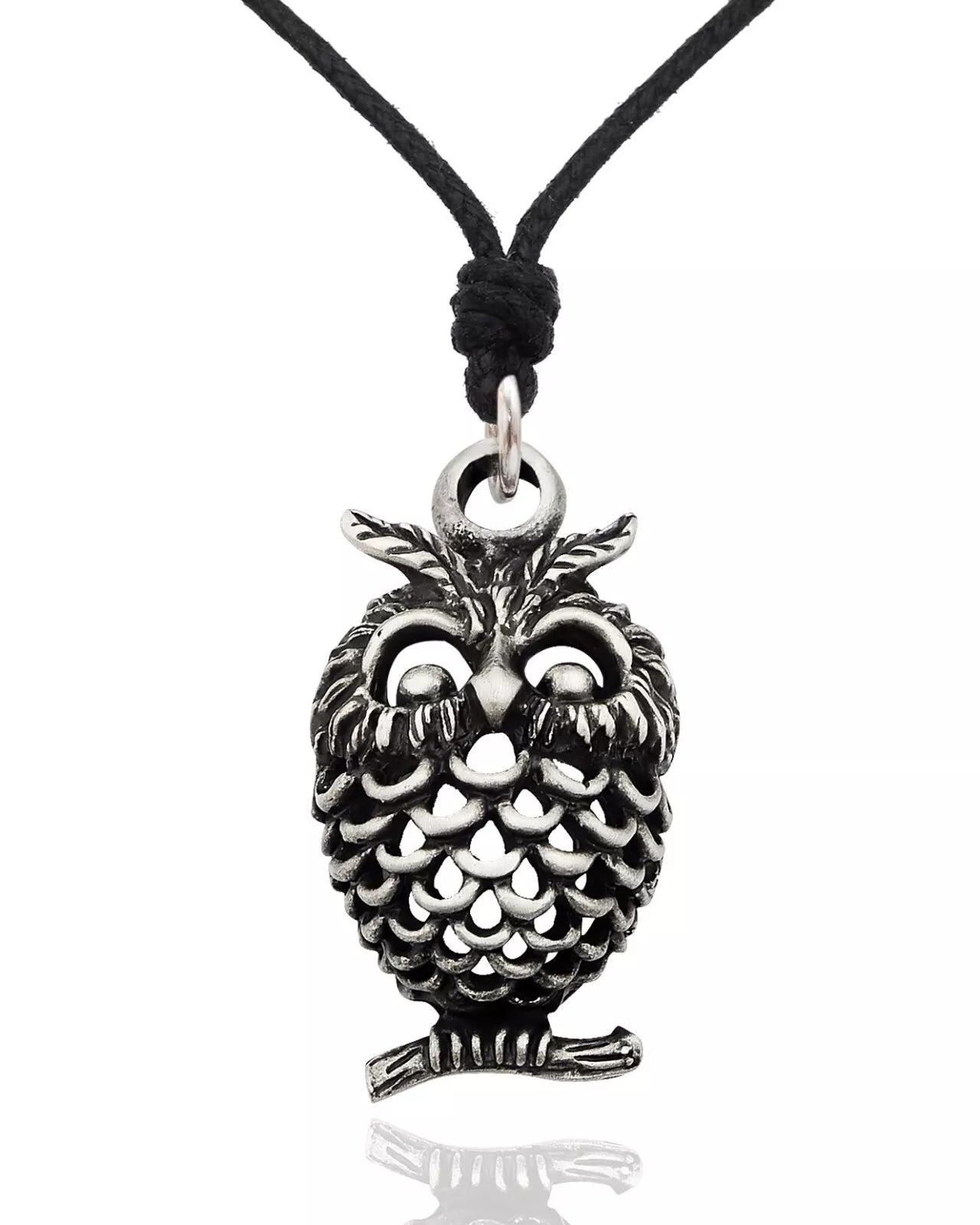 Owl Bird Brass Silver Pewter Gold Brass Charm Necklace Pendant Jewelry