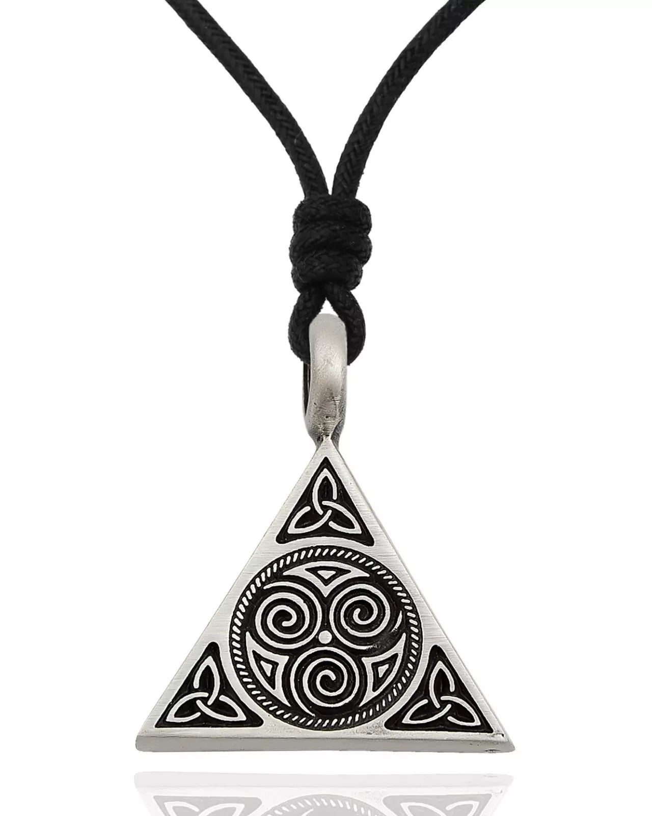 Celtic Triquetra Silver Pewter Charm Necklace Pendant Jewelry