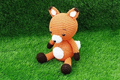 Cute Fox Handmade Amigurumi Stuffed Toy Knit Crochet Doll VAC