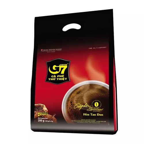 Trung Nguyen G7 Instant Pure Black Coffee 100 Bags x 2g (200g) VietsWay Seller