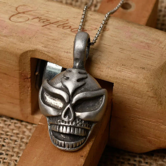 New Professional Wrestling Mask Silver Pewter Charm Necklace Pendant Jewelry