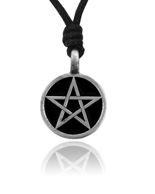 Cute Handmade Five-pointed Star Silver Pewter Charm Necklace Pendant Jewelry