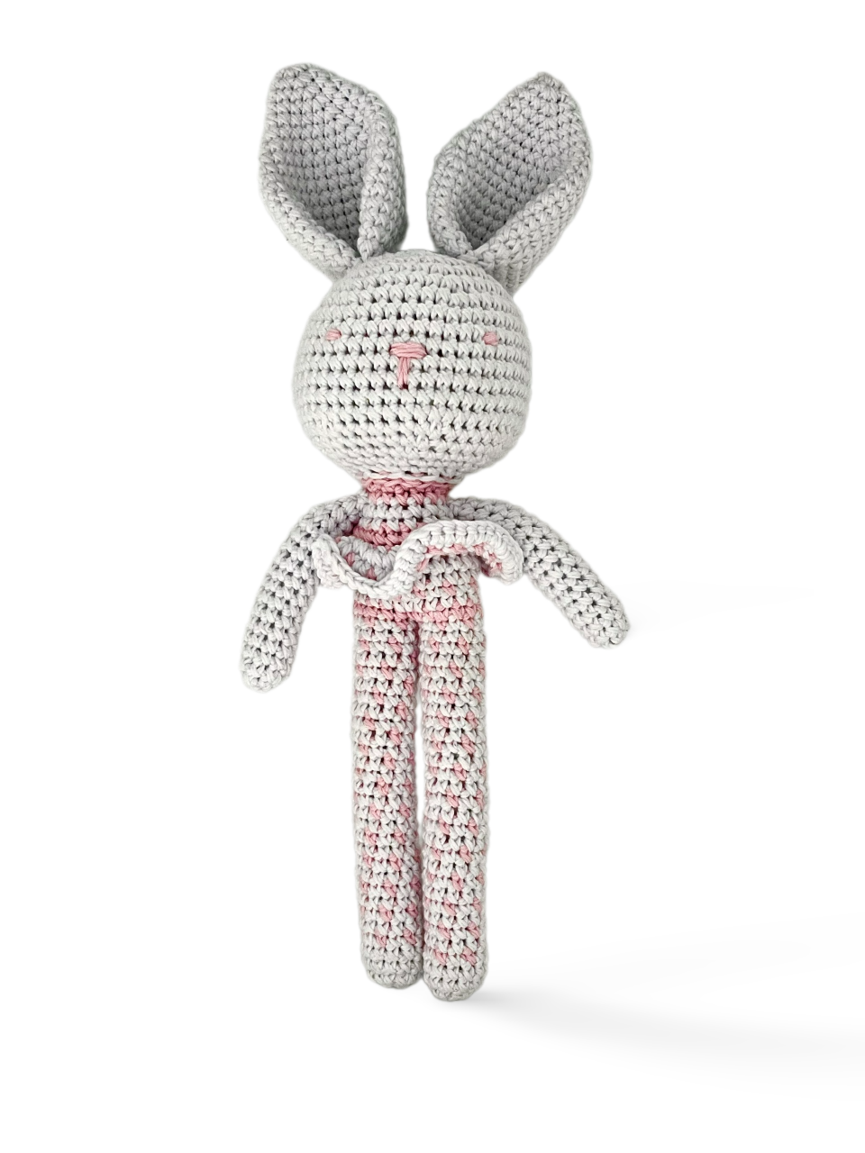 Cute Long-legged Rabbit Handmade Amigurumi Stuffed Toy Knit Crochet Doll VAC