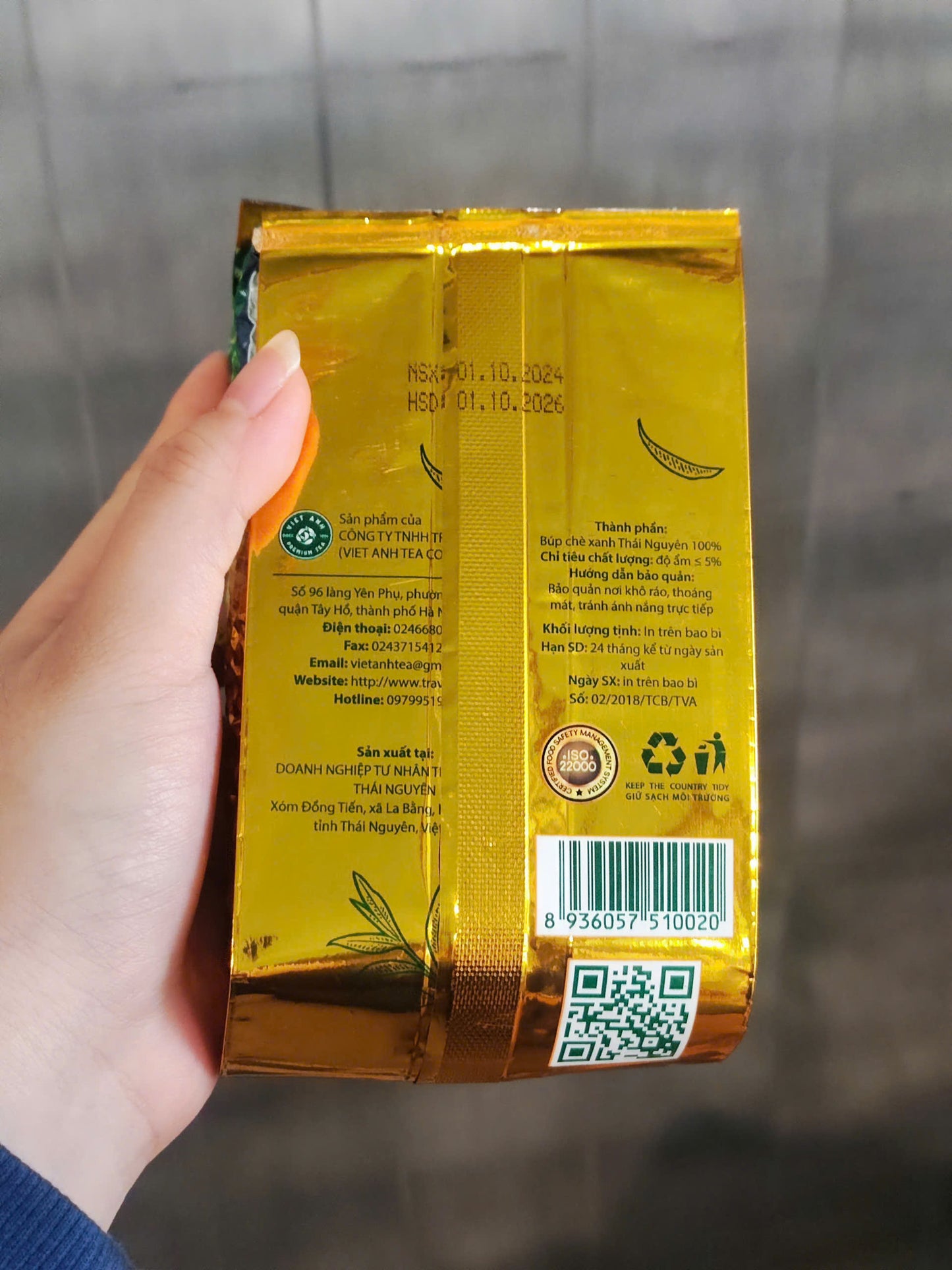 Viet Anh Tea -Thai Nguyen, Tan Cuong Green Tea Bag High Quality Chè Xanh Đặc Biệt, Trà Tân Cương