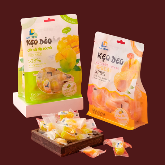 Dai Long Vietnamese Peelable Mango Candy With 2 Flavours: Ripe Mango & Green Mango 300g